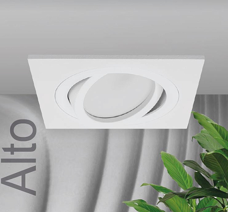 Встраиваемый cветильник WOLTA WDL-GU5.3/01W-S под лампу GU5.3 квадратный Белый ALTO