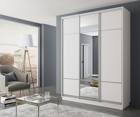 Шкаф-купе 3-х дверный FIX  (24.8.11.8) (белый)