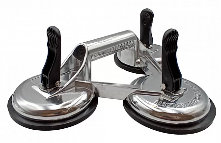 Присоска алюминиевая зажимная тройная для плитки и стекла 118 мм, 282003 (1)