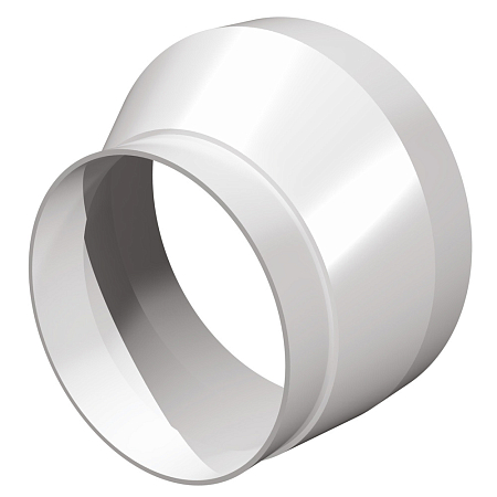 Соединитель эксцентриковый круглого воздуховода с круглым пластик D100/125 (12)