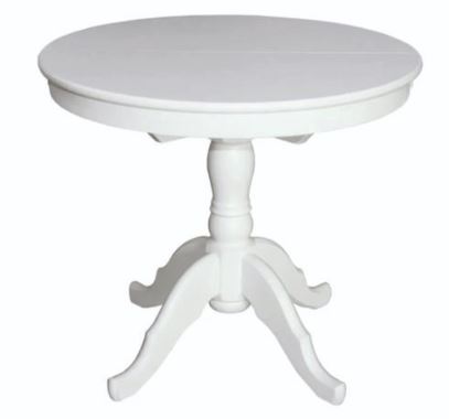 Стол Анкор круглый раздвижной 920(350) шпон белый
