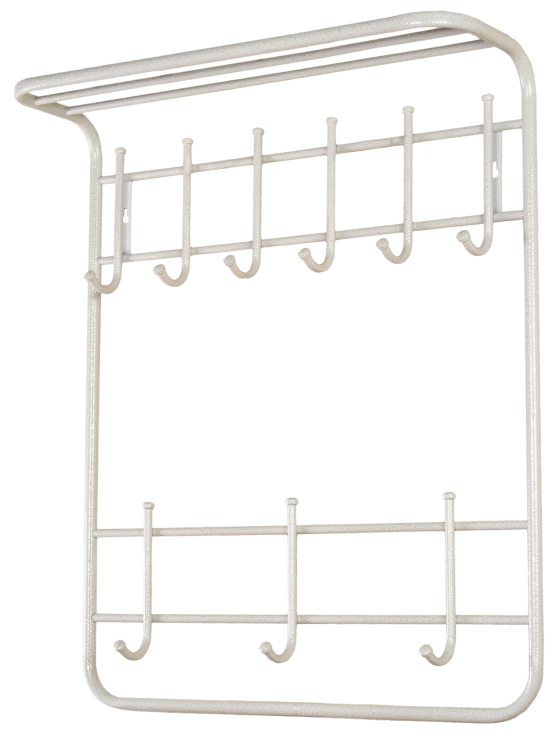 Вешалка 2-х ярусная 60 см (Белое серебро)