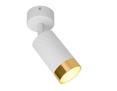 Накладной светильник WOLTA WSL-GU10/S10WG IP20 под лампу GU10 Белый/золото CELLA D60x170 (10)
