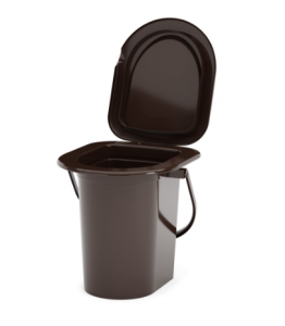 Ведро-туалет 17л. М1319 коричневый (10) Альтернатива