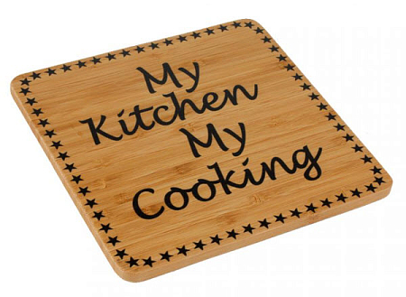 Подставка п/горячее бамбук 180*180*8мм квадрат