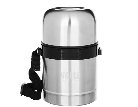 Термос металлический "Суповой" с широким горлом 0,50л серебристый VETTA