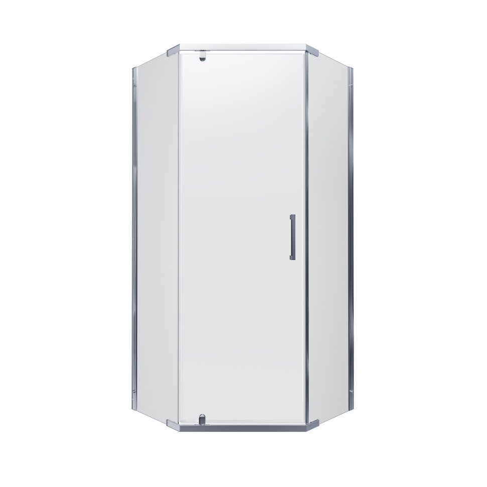 Душевая шторка Дека-Хром, 90х90, пятиуг., (2 места)(_1_)