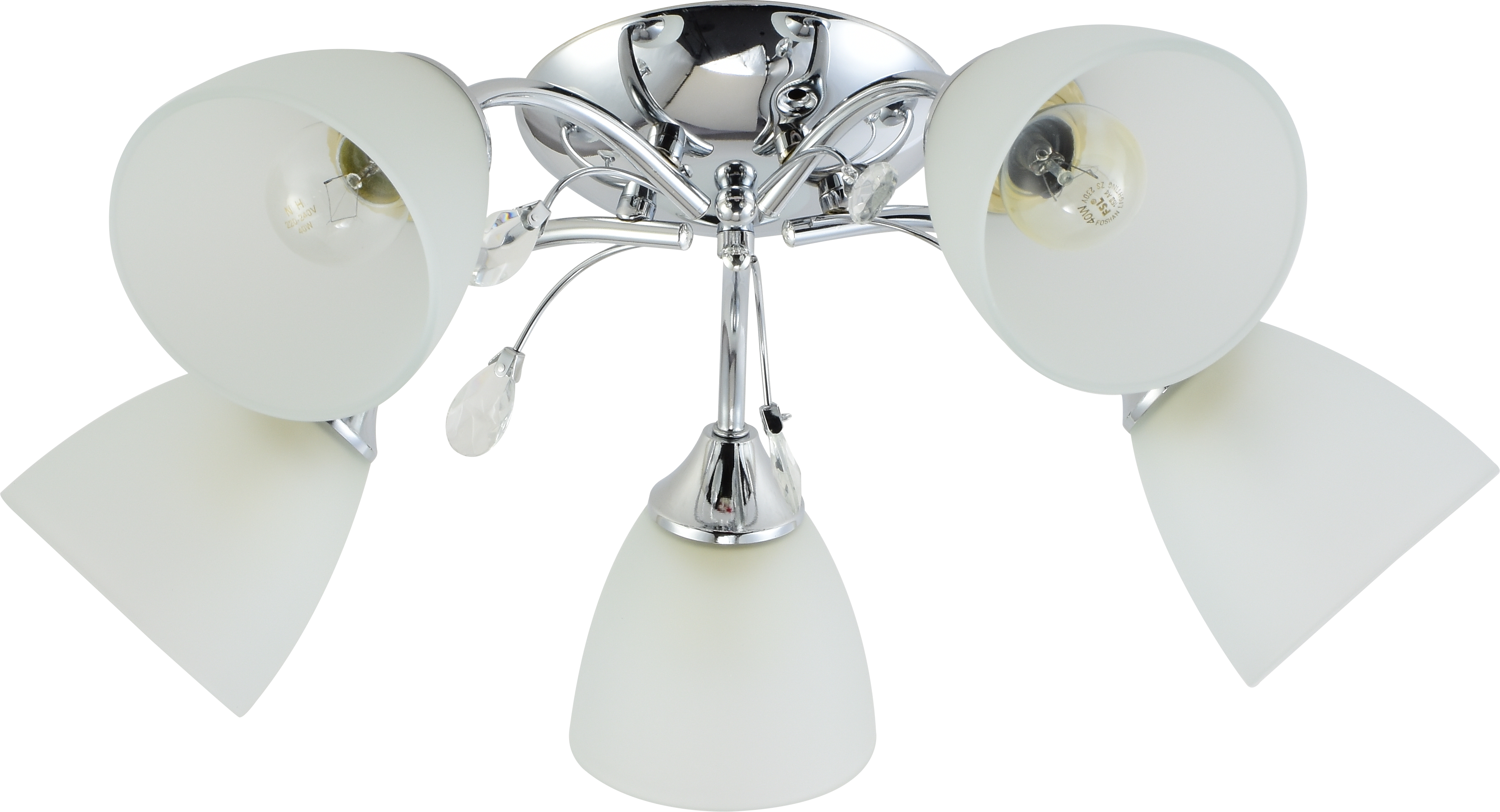 Светильник потолочный AU11201/5 CR E27 5*60W Хром