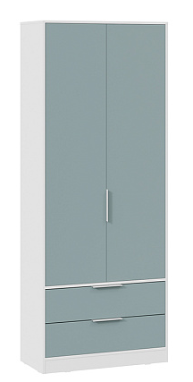 Шкаф для одежды Марли (Белый/Серо-голубой)