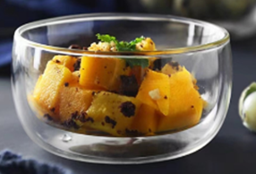 Пиала стеклянная глубокая с двойным дном 250 мл