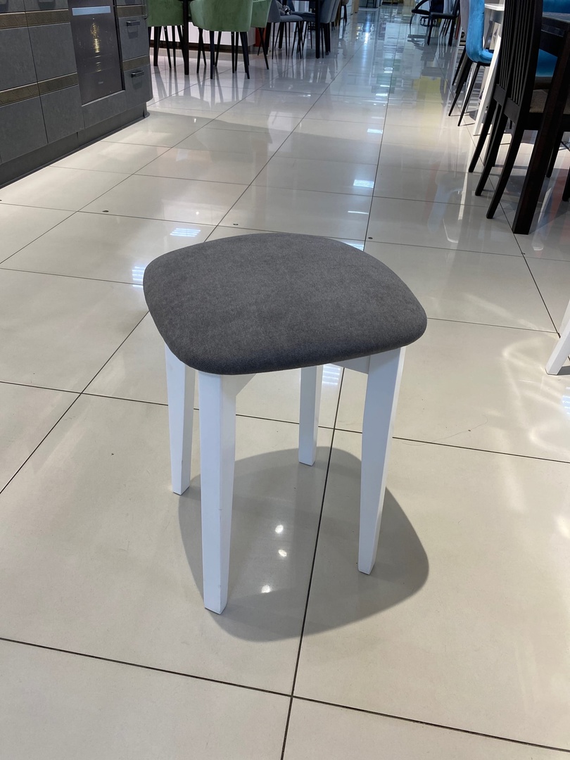 Табурет 1 белый/грета грэй