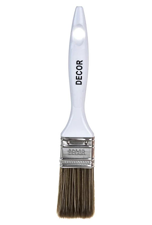 Кисть DECOR "PROFI для финиш. работ" 35х15 мм, тем. синтет. ворс, пласт. ручка (12шт/264шт/528шт)