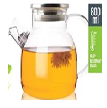 ЧАЙНИК СТЕКЛЯННЫЙ (800МЛ) /48