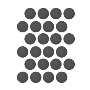 Заглушка для эксцентрика самоклеющиеся, d-20мм, антрацит 1616 (лист 24 шт)