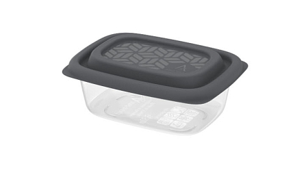 Контейнер д/СВЧ 0,31л "Гурман" графит (60) АП 1013 (60)