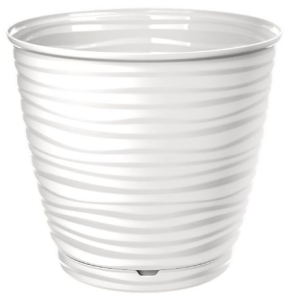 Кашпо "Saffron" D146мм 1,5л с/п Белый (24) 221610129/01