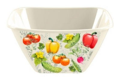 Миска 2,0л "Bergamo" квадр. Бежевый (20) 221131827/06