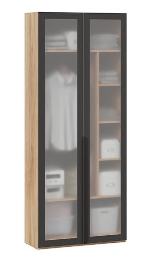 Шкаф для одежды Порто каркас ТД-102.07.22 Яблоня белуно+2 шт. дверь со стек(графит) ТД-393.07.13