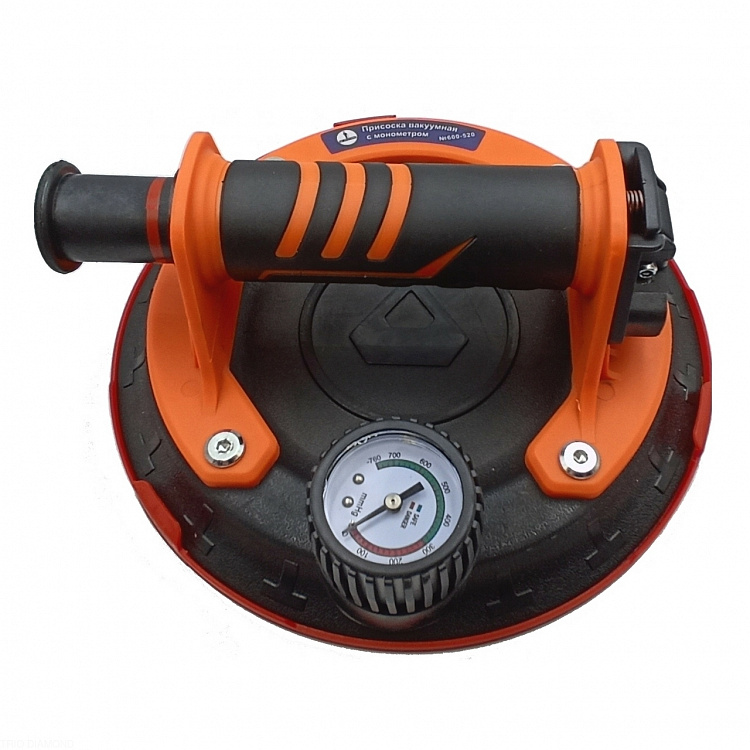 Присоска вакуумная с манометром для плитки и стекла 200 мм 600-520 (1)