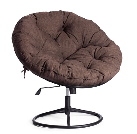 Кресло CLOUDE HOME [рогожка/металл, 97х98х90-96см, коричневый, 3М7-147]																