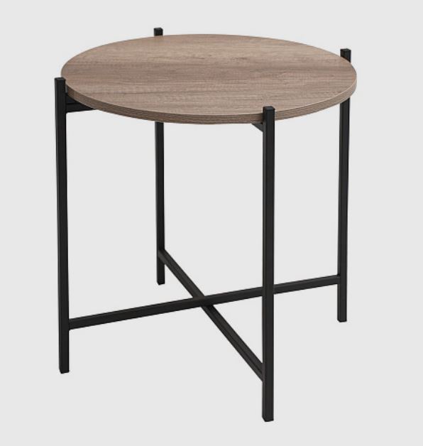 Стол сервировочный СКЛАДНОЙ D 500 мм каркас черный/ЛДСП Дуб каньон