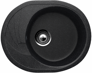 Мойка Ulgran U-403 овал. 580*470 черная 308(_1_)