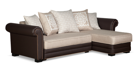 ГАМБУРГ (угол диван) Каркас: Texas Umber; Основа Scotch Brown; Под.(3) Poetry Classic Gold; Под.(