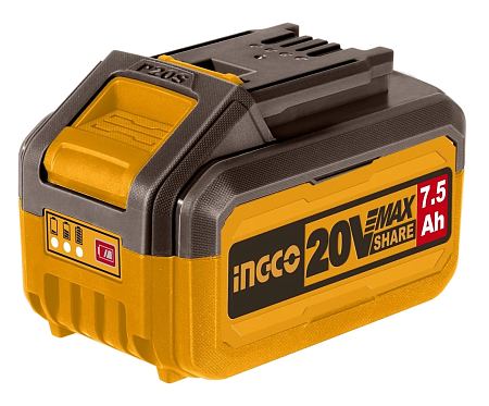Аккумулятор INGCO FBLI2075, 20В, Li-Ion, 7,5Ah, Индикатор заряда