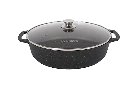 Сотейник 320/85мм Мраморная ст/кр а/п темный мрамор (3) смт3281а