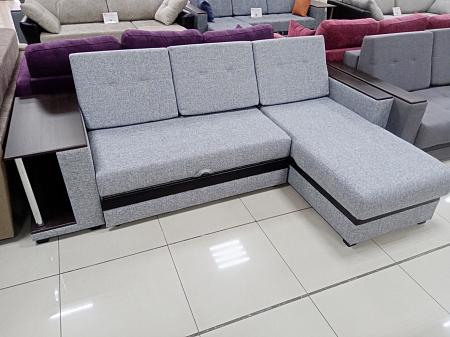 Атланта угол унив. (со столиком) (Каркас: Поло VLP10-3В Серая; Основа: Поло VLP10-3В Серая;