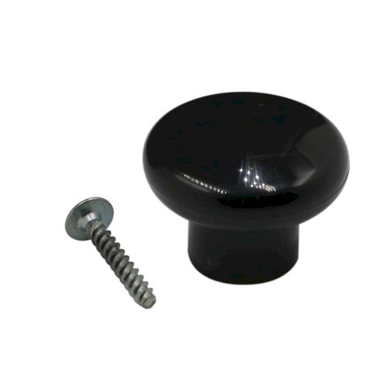 Ручка-кнопка мебельная d34 черный (10)