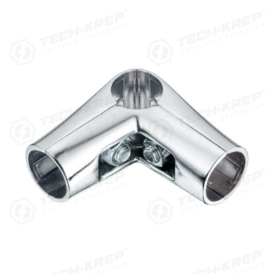 Соединитель 3-х труб угловой Tech-Krep, хром (1 шт) (5)