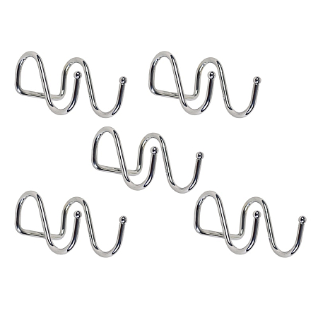 Набор двойных крючков из 5шт SS-hooks АЕ-415/5pcs для рейлинга