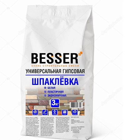 Шпаклевка гипсовая ТМ BESSER 3 кг (5)