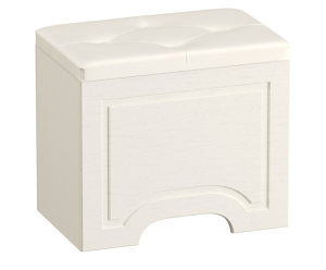 Пуф Ливерпуль 14.02 (Белый,ясень ваниль НМ-1012-100ПВХ, ЭКО