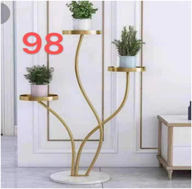 Подставка "Ветви" на 3 цветка на золотой подставке