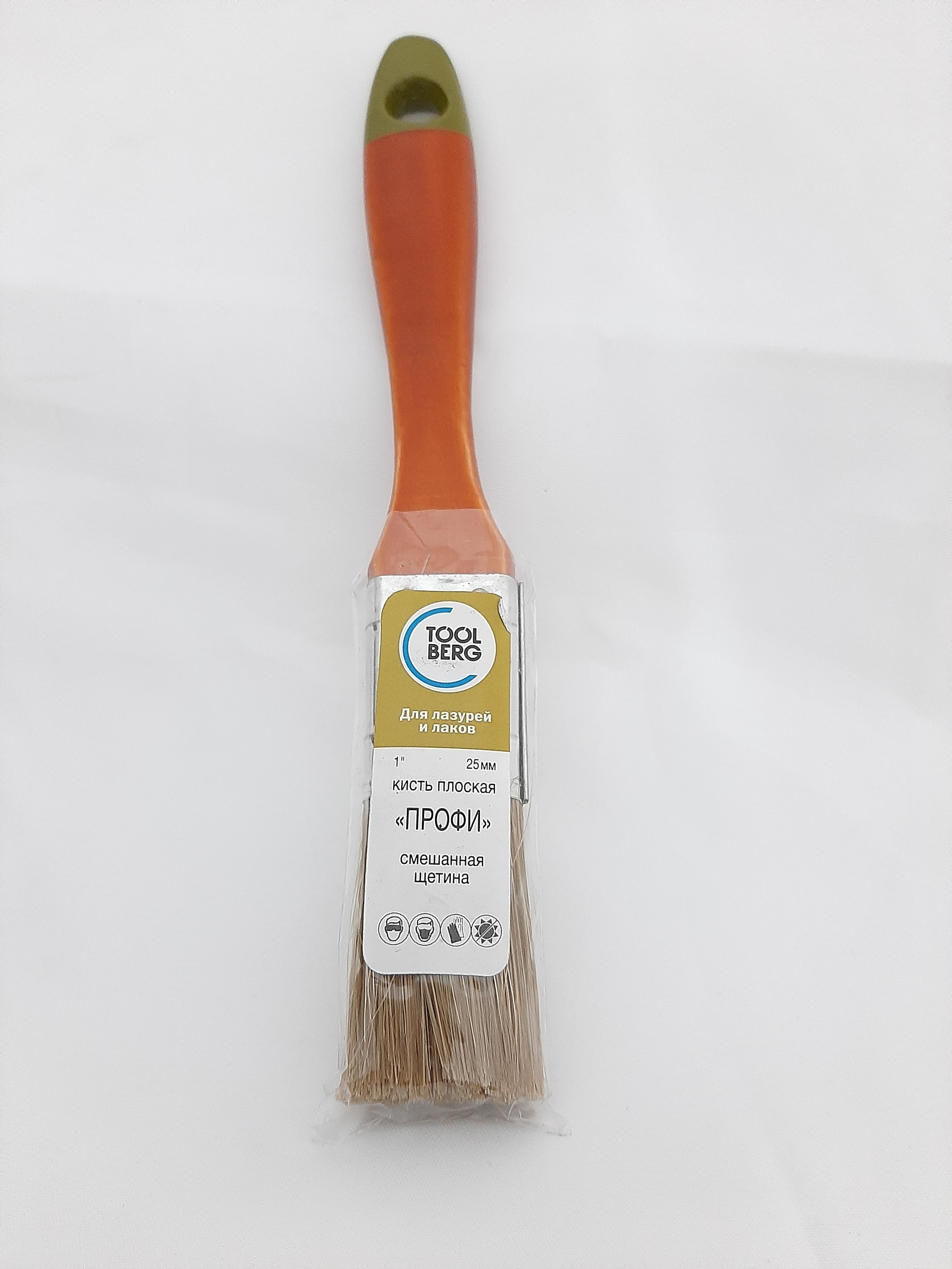 Кисть плоская ПРОФИ, смешанная щетина, 25 мм (12)
