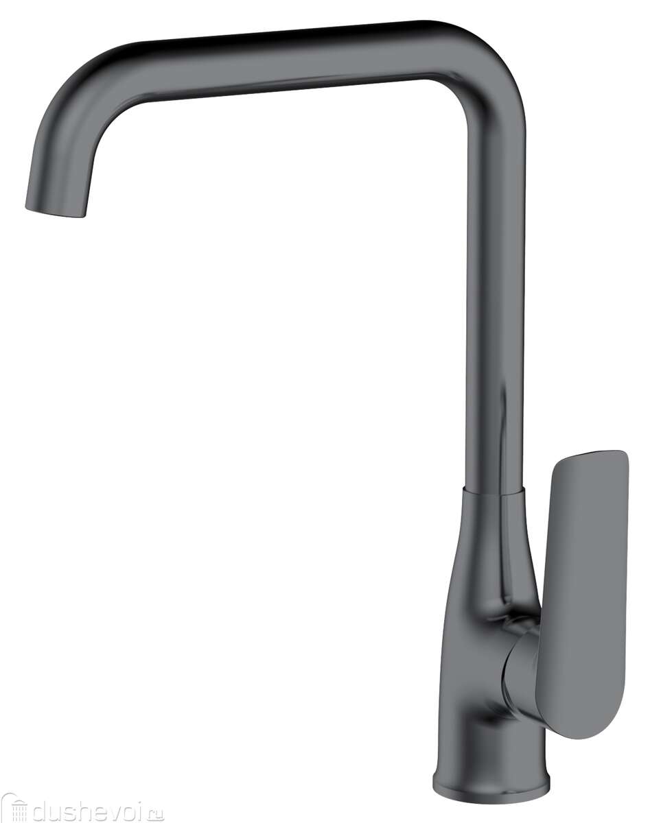 Смеситель Lagos Gun Metal для кухни, Г-излив, арт. LG06GM