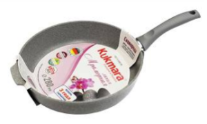 Сковорода 280/65мм Мраморная а/п светлый мрамор (4) смс281а