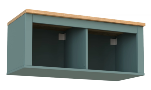 Полка Сага 2 бирюза ясень