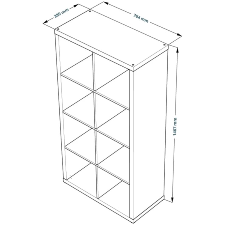 Стеллаж Фора 8 (77х147х38, белый)