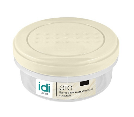 Контейнер д/продуктов "Asti" 0,5л круг. Светло-бежевый (26) 221100525/01