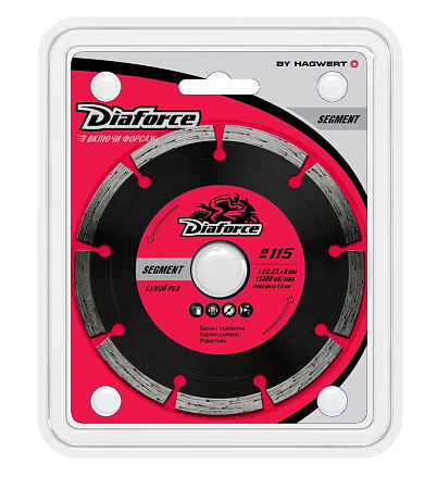Диск алмазный DIAFORCE SEGMENT 115х22,23х8х2,0 мм сухой рез