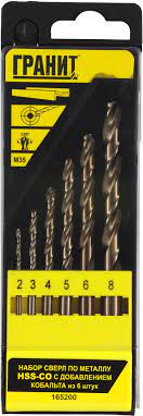 Набор сверл по мет HHS-Co 6 шт ГРАНИТ (25)