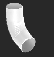 Колено сливное D100 (ПЛД-02-9010-0,6) белый