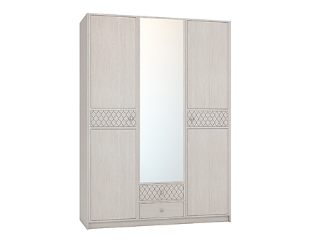Шкаф - купе ЛОРЕНЦО 2дв. (зеркало)  (ЛДСП Ясень Анкор светлый (0048))