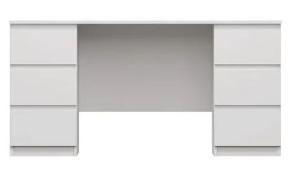 Стол письменный КАСТОР 151х65 6 ящиков/белый