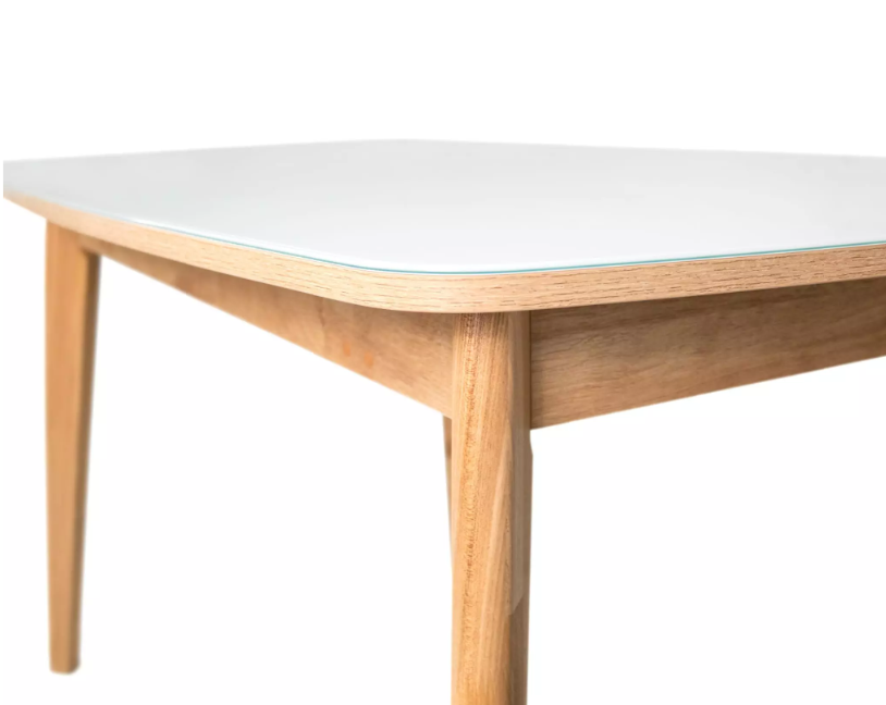 Стол Солярис-2 В 1250(550)840 белое, подстолье 4H-10 морилка светлая