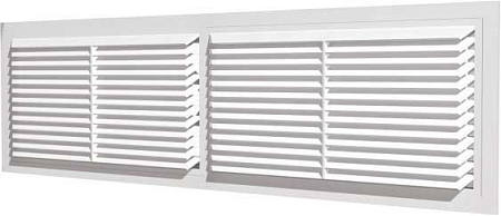 Решетка вентиляционная переточная АБС 455х133, бел.(30)