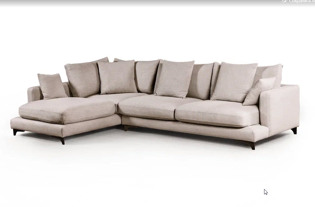 Диван Oscar угловой  maxi, правый(Shantal beigе/бежевый)